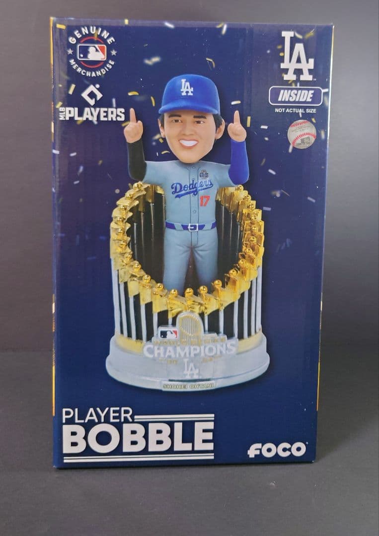 大谷翔平 ボブルヘッド人形 ドジャース WS トロフィー 【10番台シリアル】
