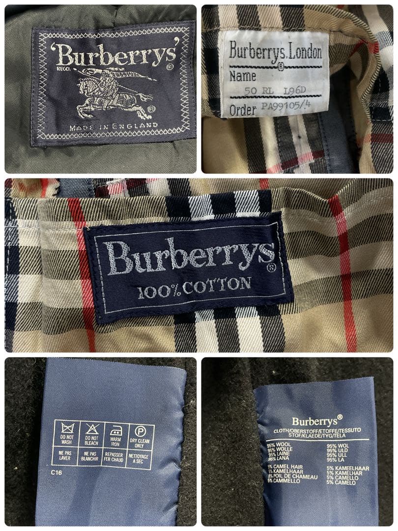 バーバリープローサム英国製トレンチコートヴィンテージグレーライナー付チェック