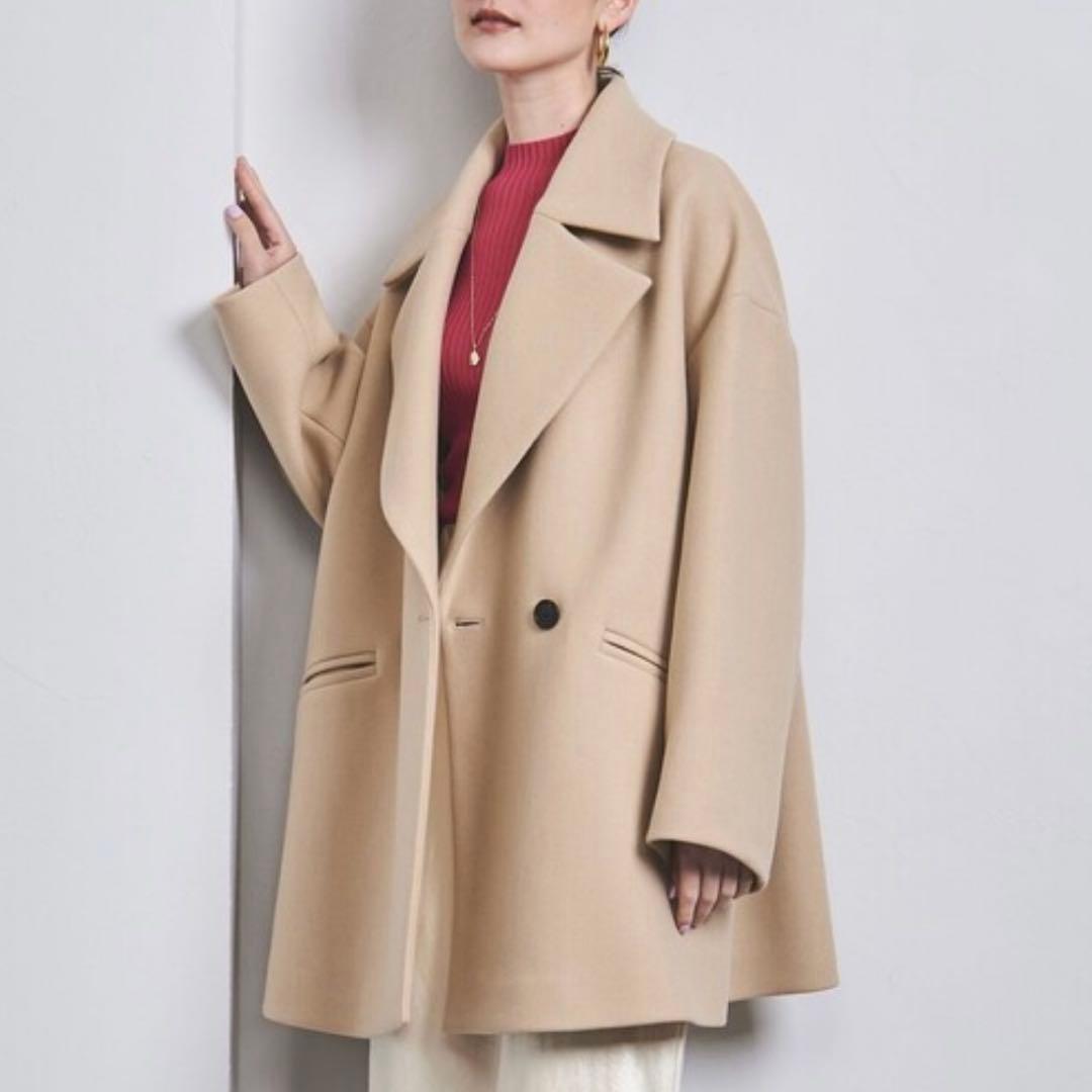 ユナイテッドアローズ Aライン テーラードコート MANTECO生地使用