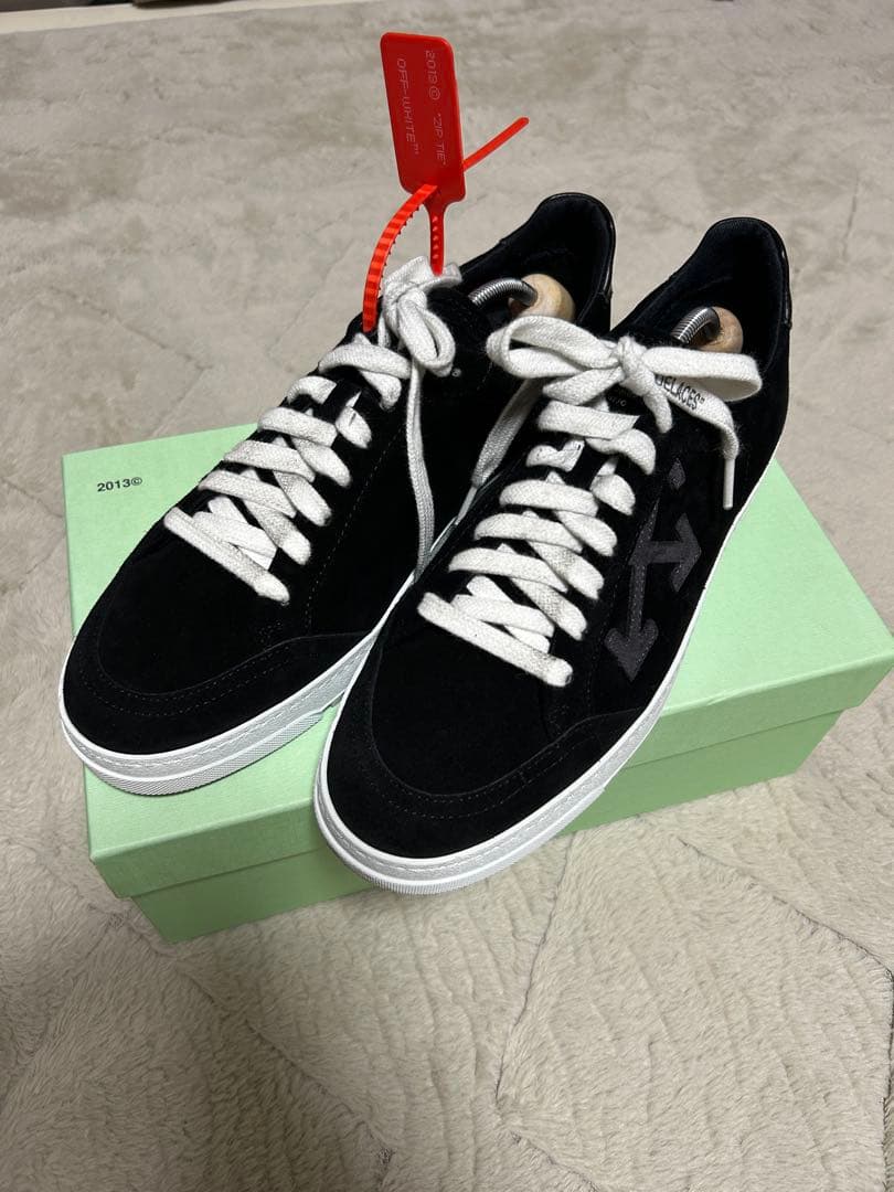 【最終値下げ】off-white オフホワイト 黒 スエード 27cm 古着