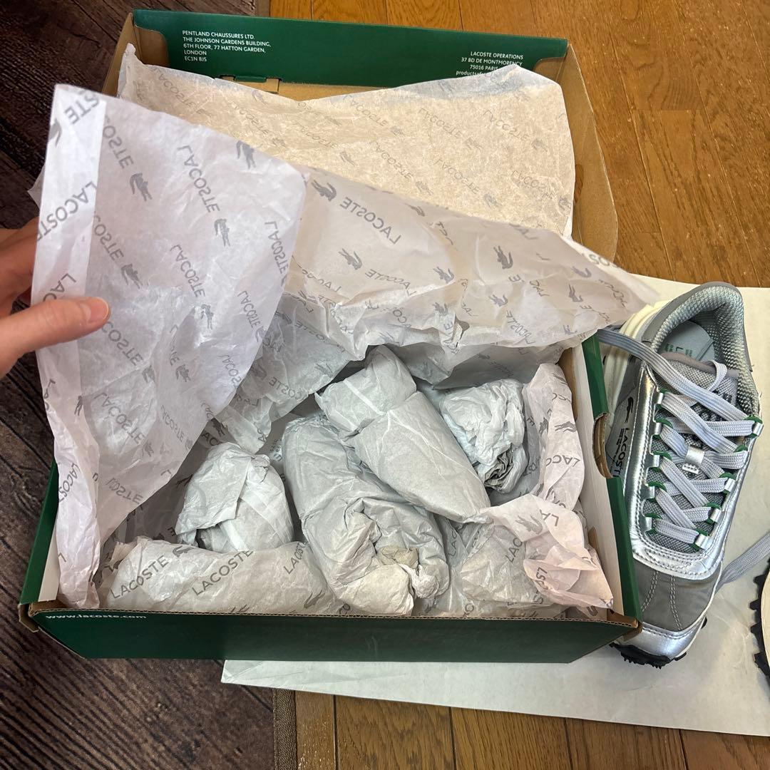 アダムエロペ✖️ラコステ　 シルバースニーカー