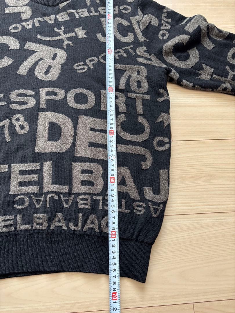 カステルバジャック　46 黒　柄　セーター