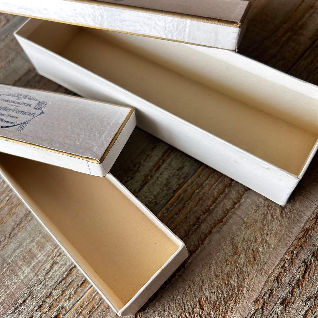 フランス アンティーク 時計師の紙箱 2点セット 店名入り