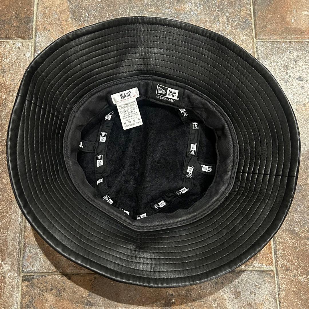 WAAC New Era（ニューエラ）コラボレーション　レザーバケットハット
