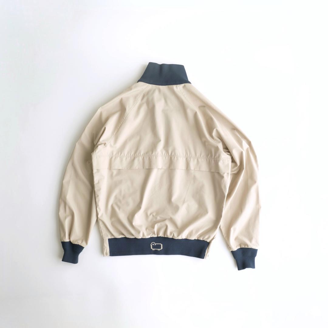 WOOLRICH USA製80s アノラックジャケット ベージュ/ネイビー M