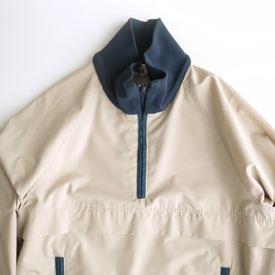 WOOLRICH USA製80s アノラックジャケット ベージュ/ネイビー M