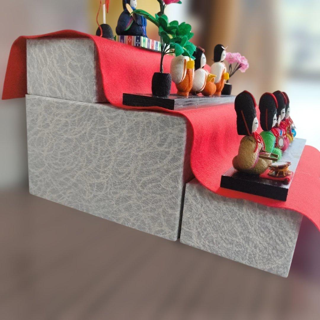 ※値下げしました！【繭雛・ランク松】三段飾り（手作り）