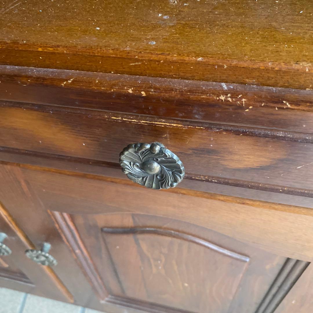 昭和レトロ　アンティーク調　木製キャビネット 幅約70cm 洋風　カリモク