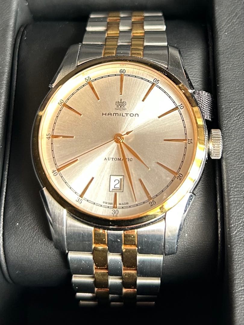 ハミルトン 自動巻き 腕時計 オートマチック 裏スケ コンビ ジャズマスター