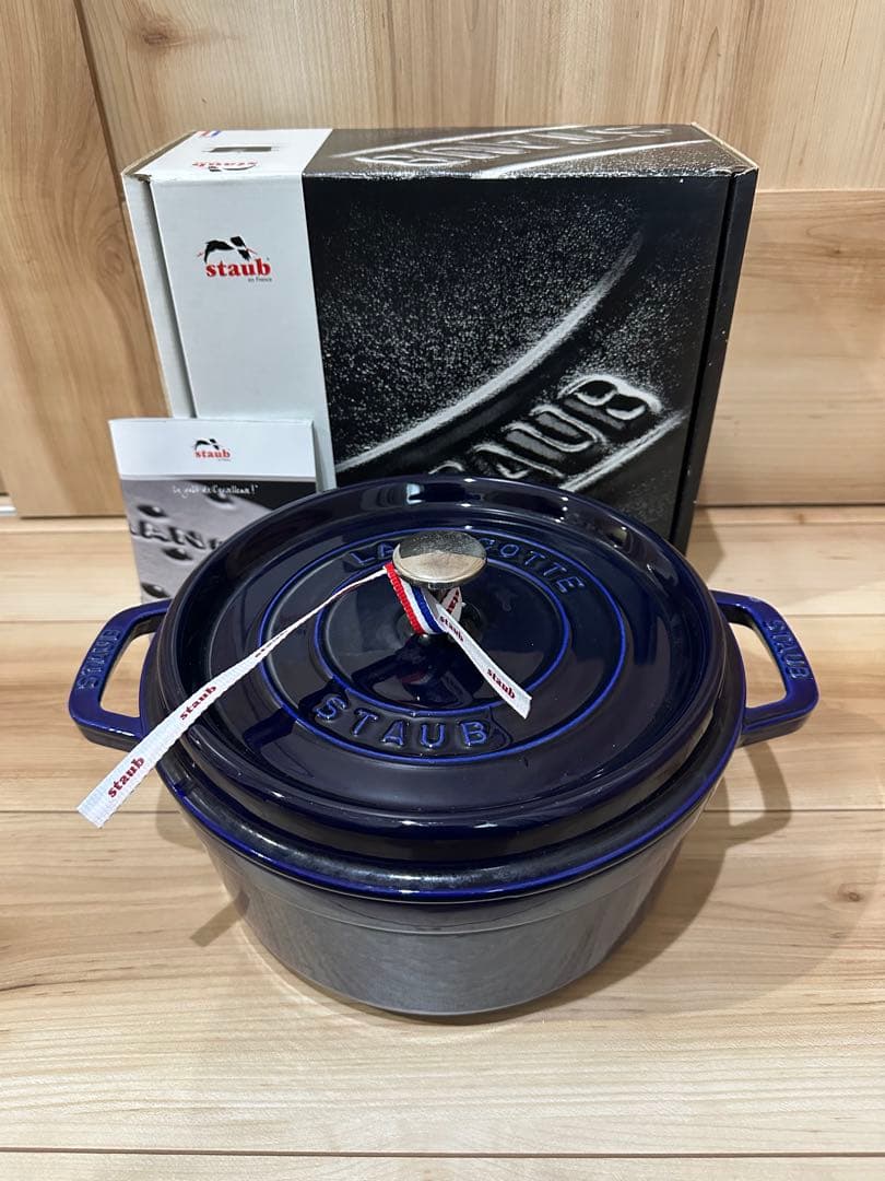 ⭐️早い者勝⭐️レア❗️staub ピコ・ココット ラウンド 24グランブルーストウブ