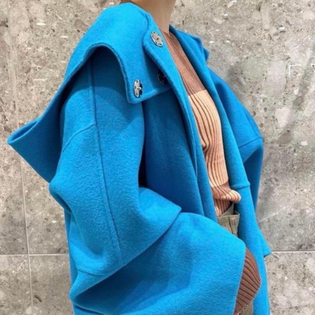 【着画あり】ルシェルブルー Hooded Over Coat 青