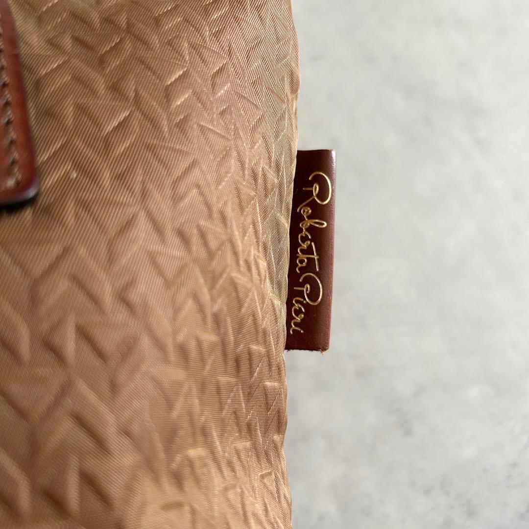 希少カラー美品ロベルタピエリ タタミMINI DUFFLEトートバッグエンボス