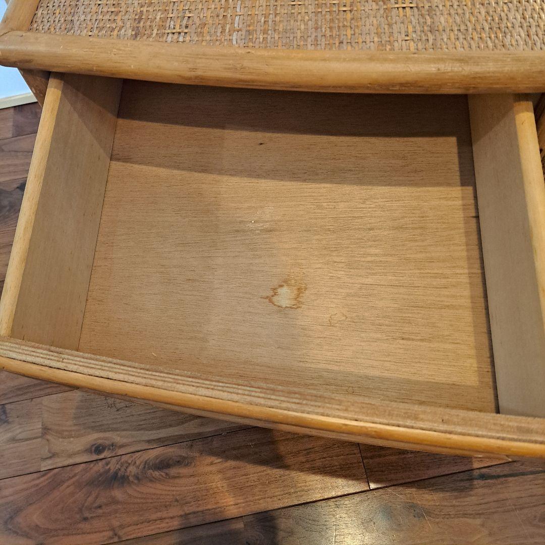 【アンティーク】籐 ラタン サイドボード チェスト ローボード 4杯 古道具