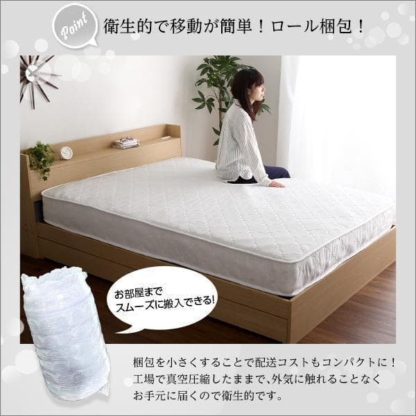 新品 送料込 ポケットコイル キングサイズマットレス キングベッドに