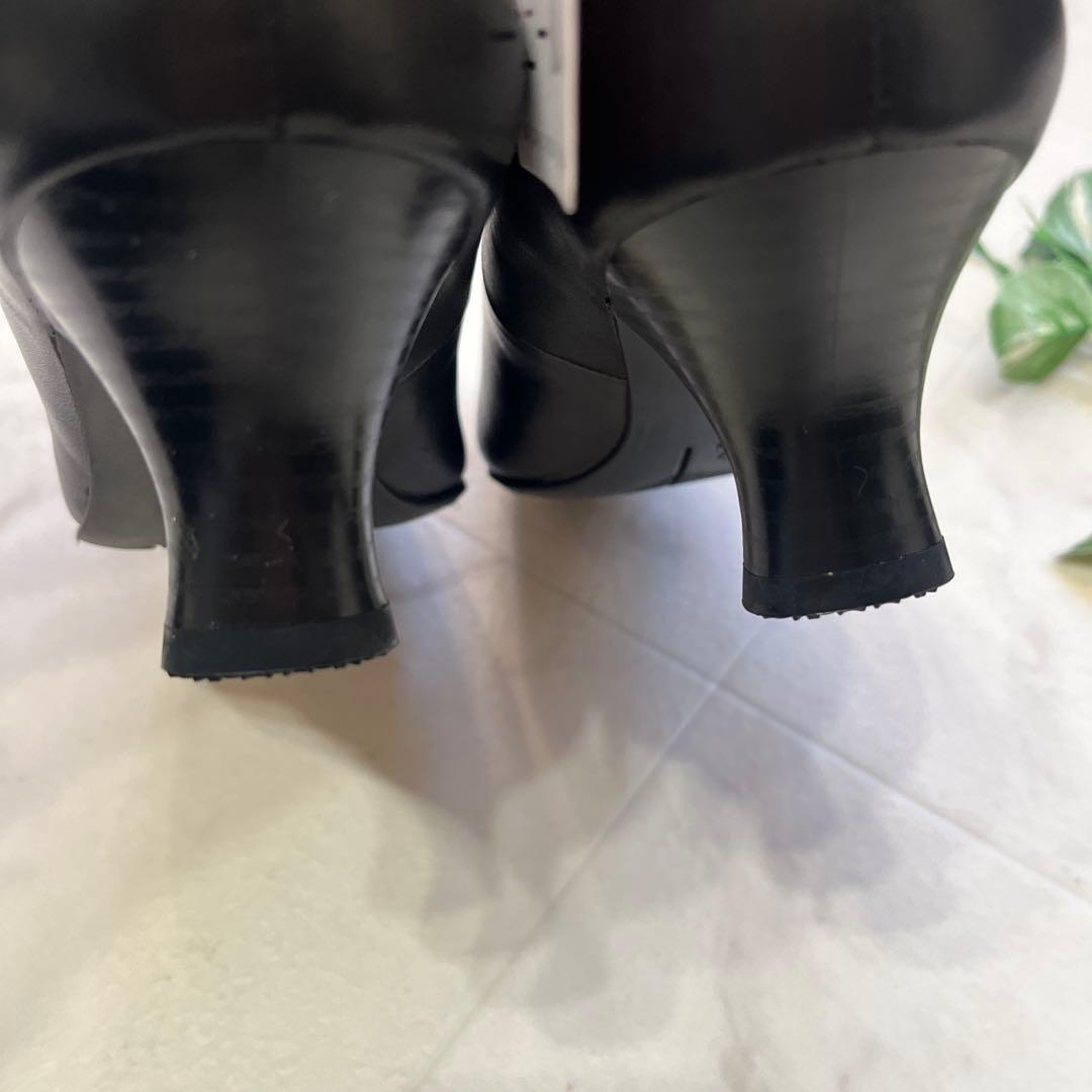 新品タグ付　ワコール サクセスウォーク 黒 23cmスクエアトゥ パンプス