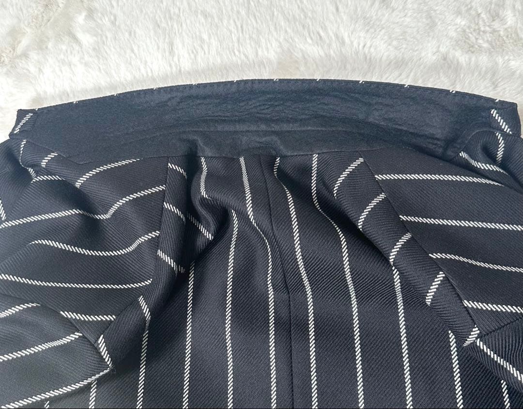 極美品　マッキントッシュ　チェスターコート ストライプ　40　L　ウール100%