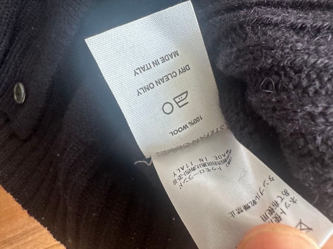 STEFAN COOKE ネイビー/イエロー カーディガン S