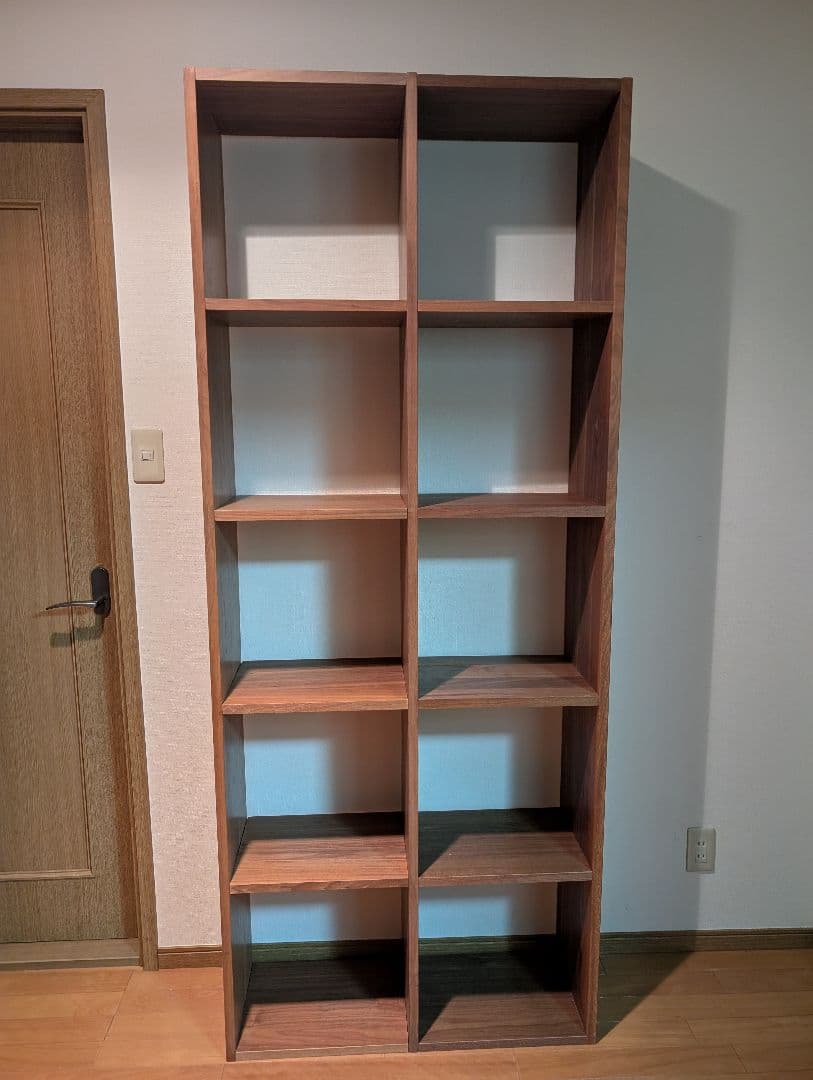《送料込》無印良品 スタッキングシェルフ 5×2 ウォールナット 棚 木製家具