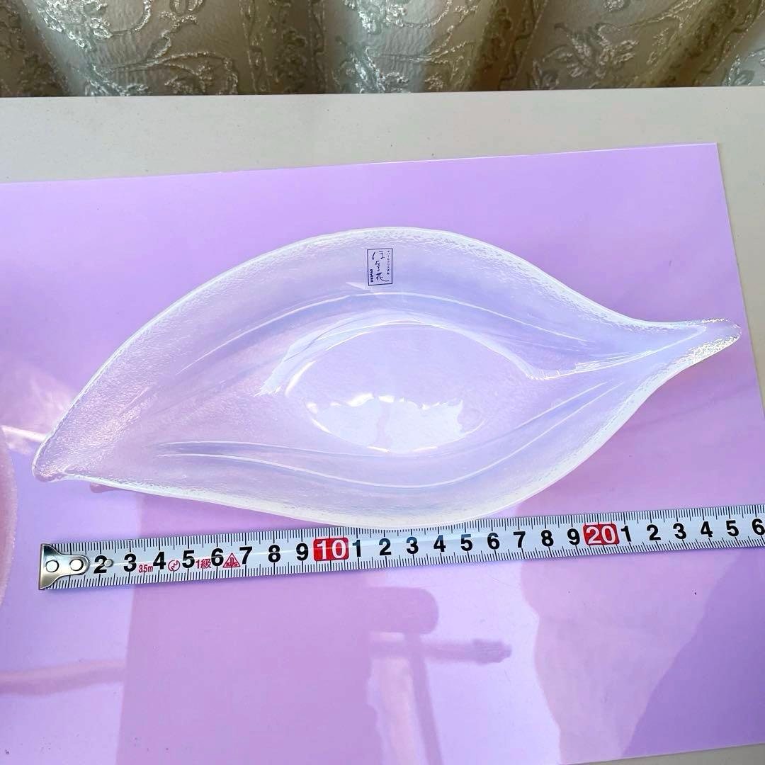 カメイガラス　ほたる花　マクベスエバンス　ペタルウェア　オーバルプラッター