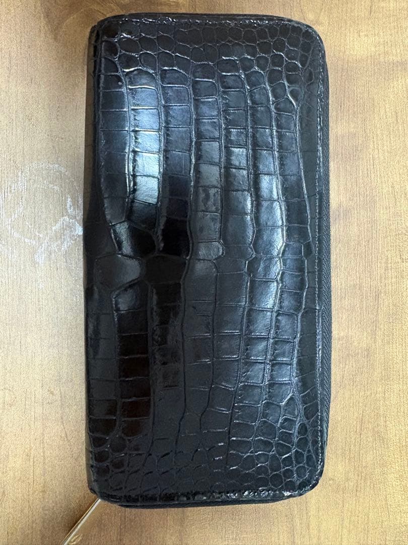 翠　GAUDIE ガウディ クロコダイル 長財布 ブラック 付属品あり