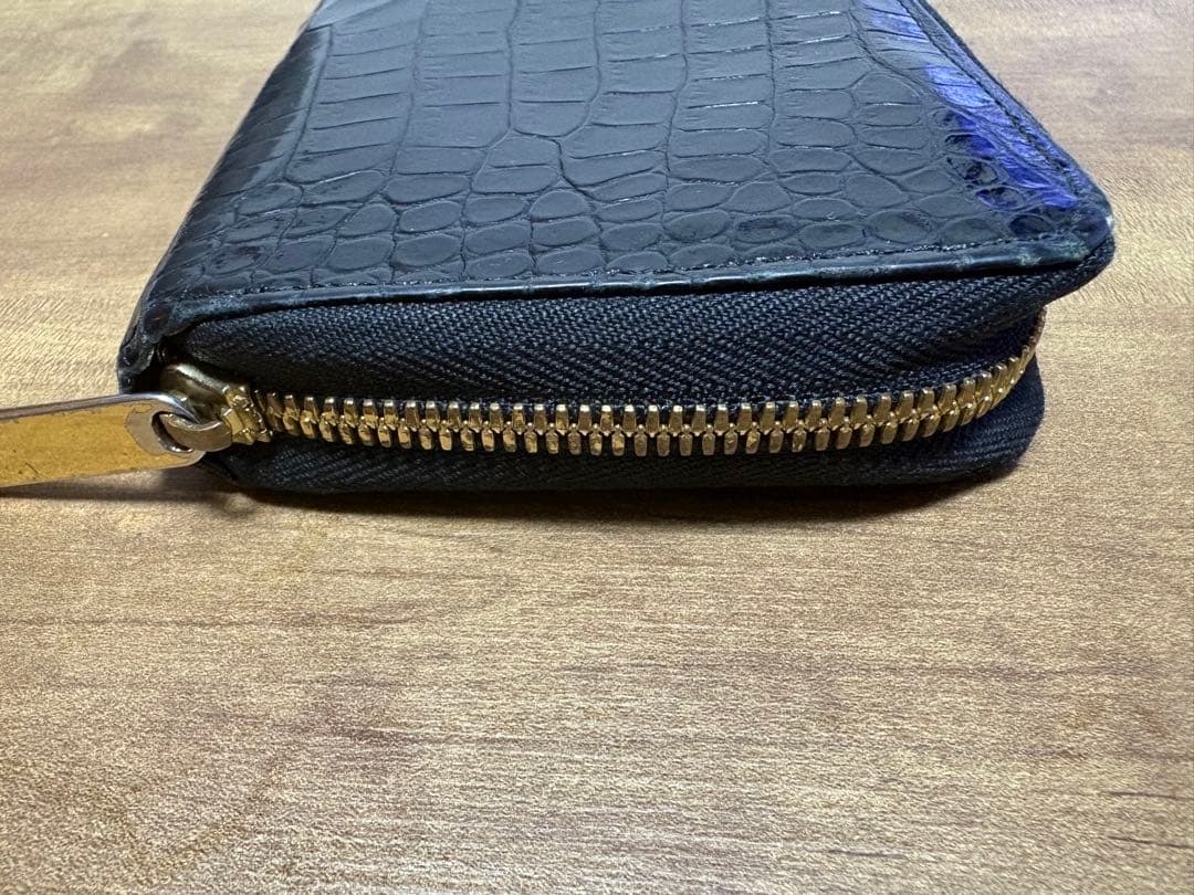 翠　GAUDIE ガウディ クロコダイル 長財布 ブラック 付属品あり