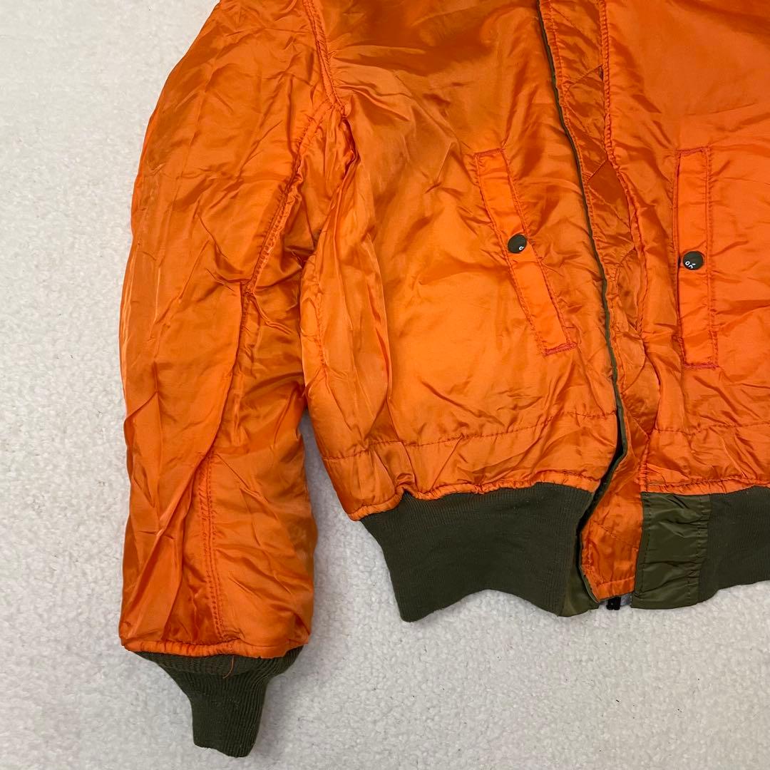 90s USA製 ALPHA アルファ MA-1 フライトジャケット 短丈 L