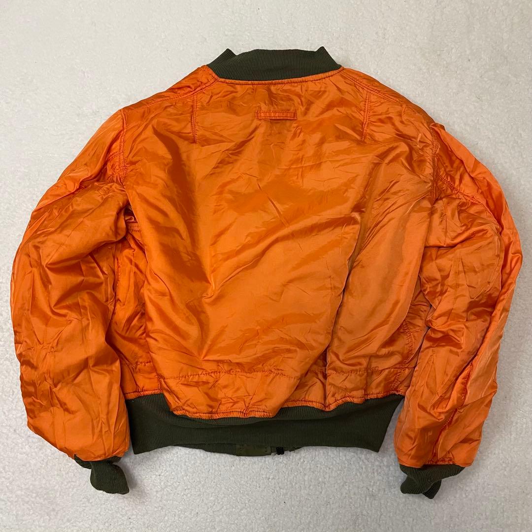 90s USA製 ALPHA アルファ MA-1 フライトジャケット 短丈 L