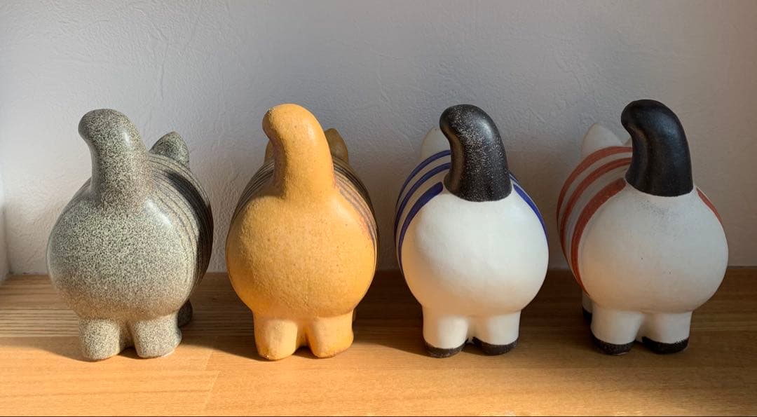 【美品】Lisa Larsonリサラーソンdieci cat ボーダー