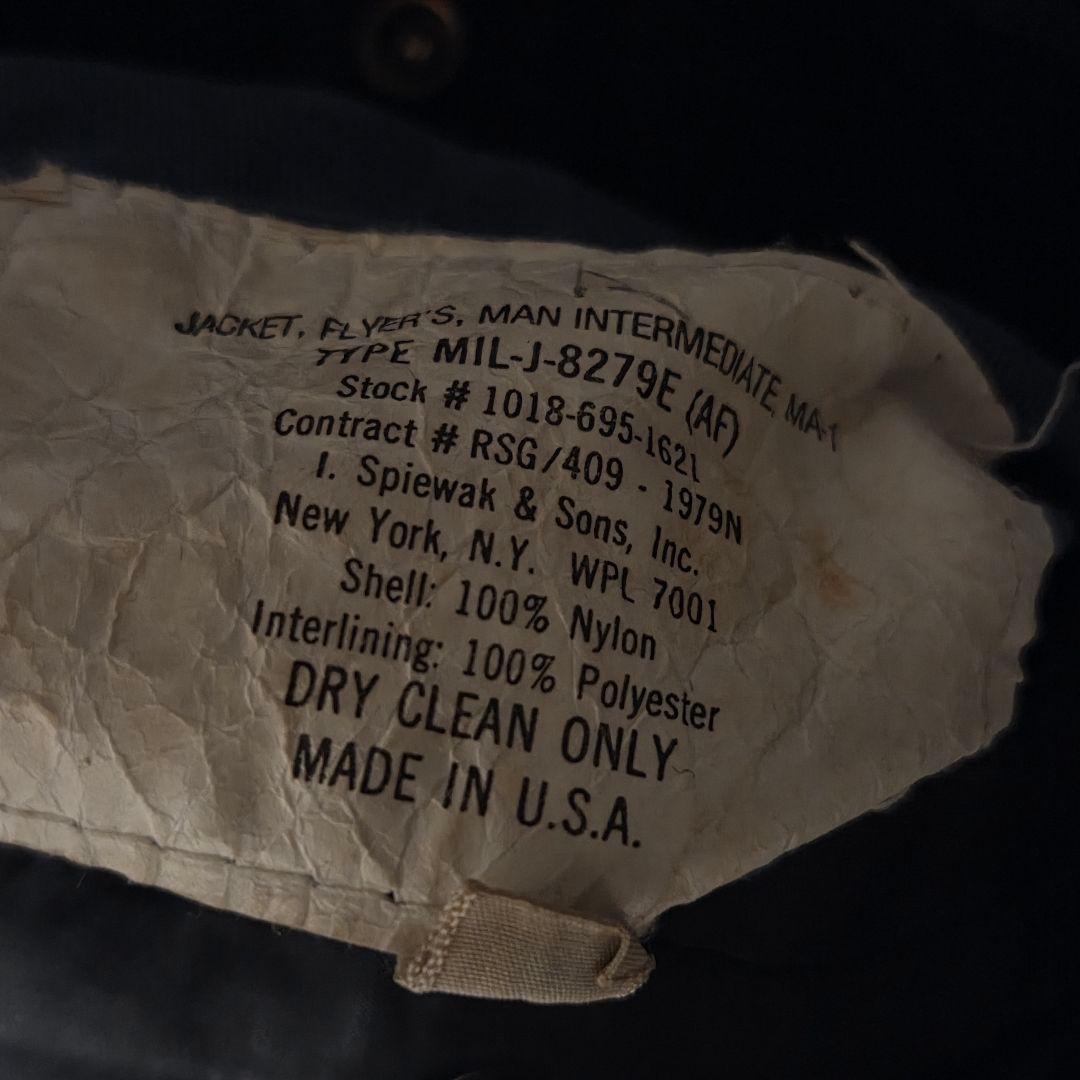 90s USA製 spiewak MA-1 SIZE-40