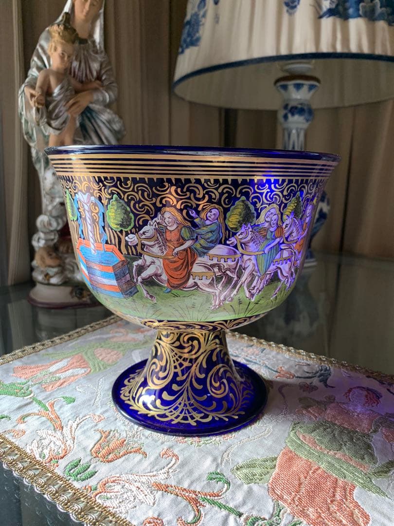 ベネチアングラスの最高峰サリール工房のビンテージバロビエ杯