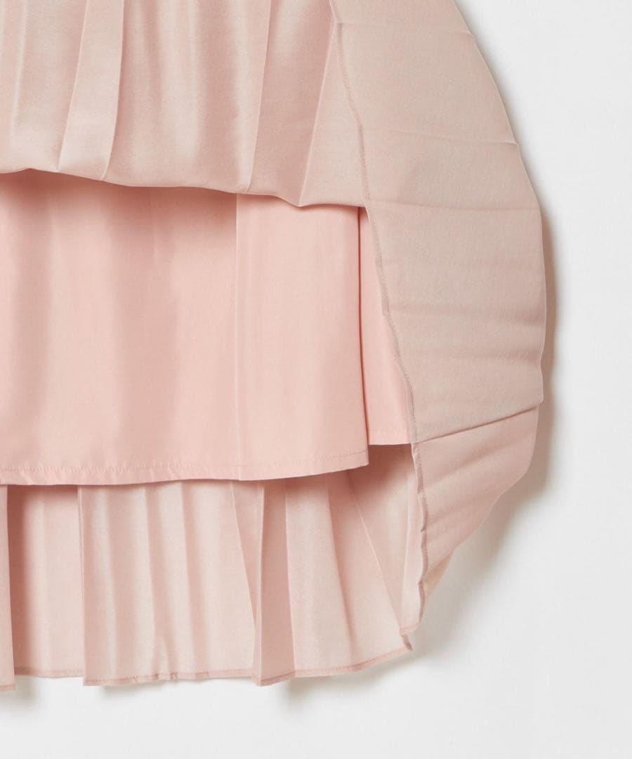 アルアバイル　オーガンジーフェードプリーツスカート　ピンク　ルルウィルビー