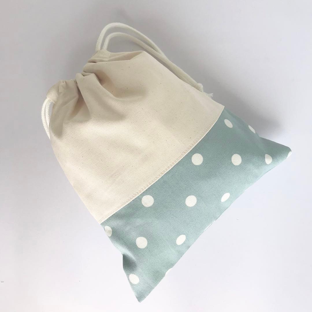 トコ様　確認用　花柄　ドット　くすみブルー　ランチョンマット　40×50 給食袋