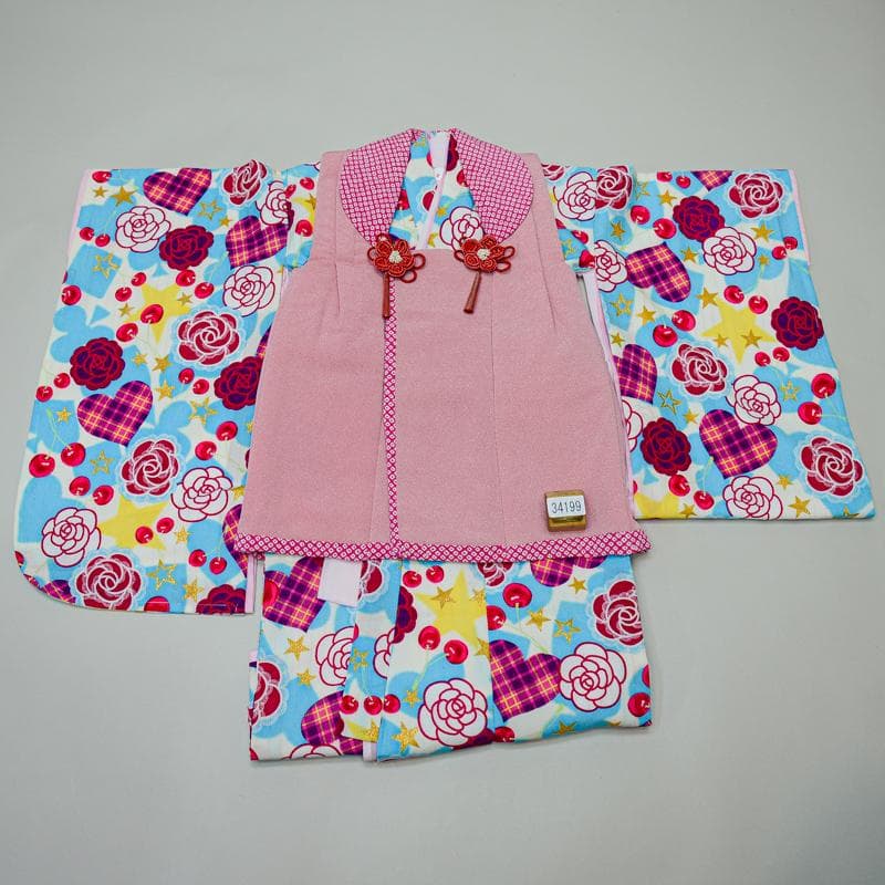 七五三 三歳 女児 被布 着物 フルセット 松田聖子 仕立て無料 NO34199