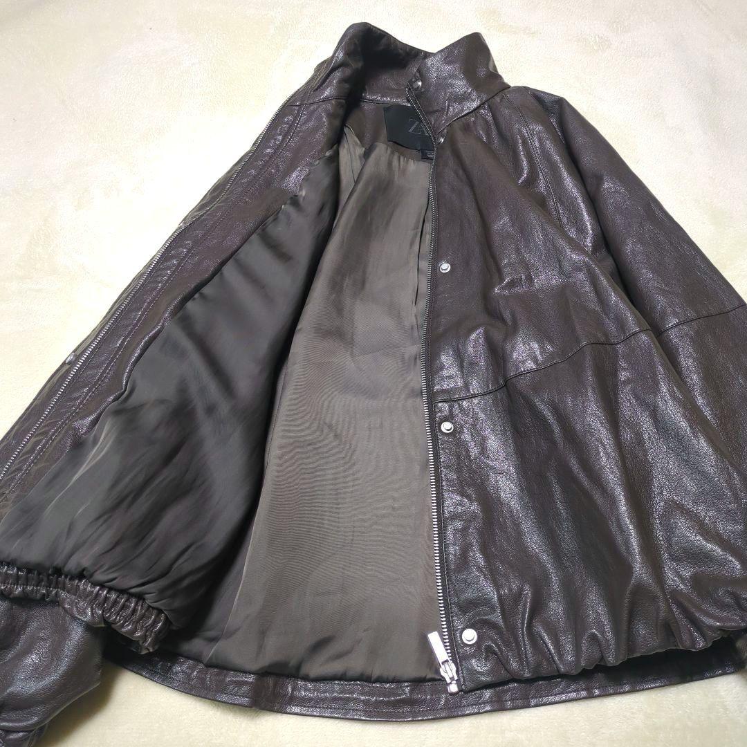 ZARA【未使用級美品】現行品　フェイクレザー ボンバージャケット　アウター