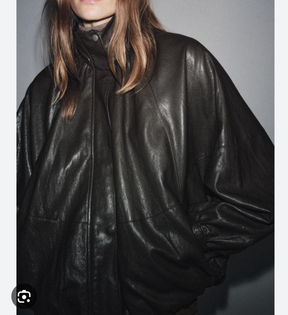 ZARA【未使用級美品】現行品　フェイクレザー ボンバージャケット　アウター