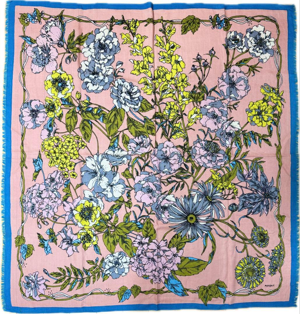 マニプリ/フラワーリントウール×シルクストール120cm新品/混率無し