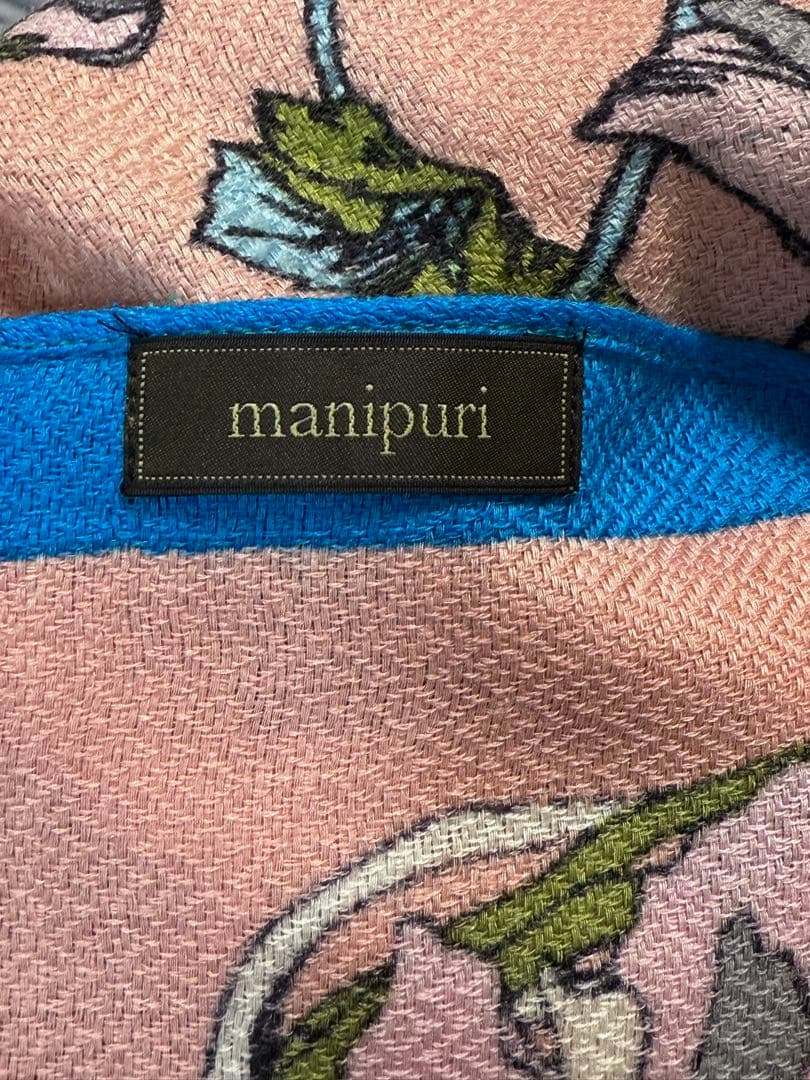 マニプリ/フラワーリントウール×シルクストール120cm新品/混率無し