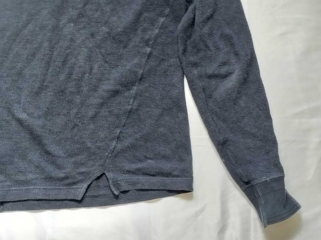 【値下 美品 ミハラヤスヒロ】ヘンリーネック アシンメトリーカットソー ネイビー