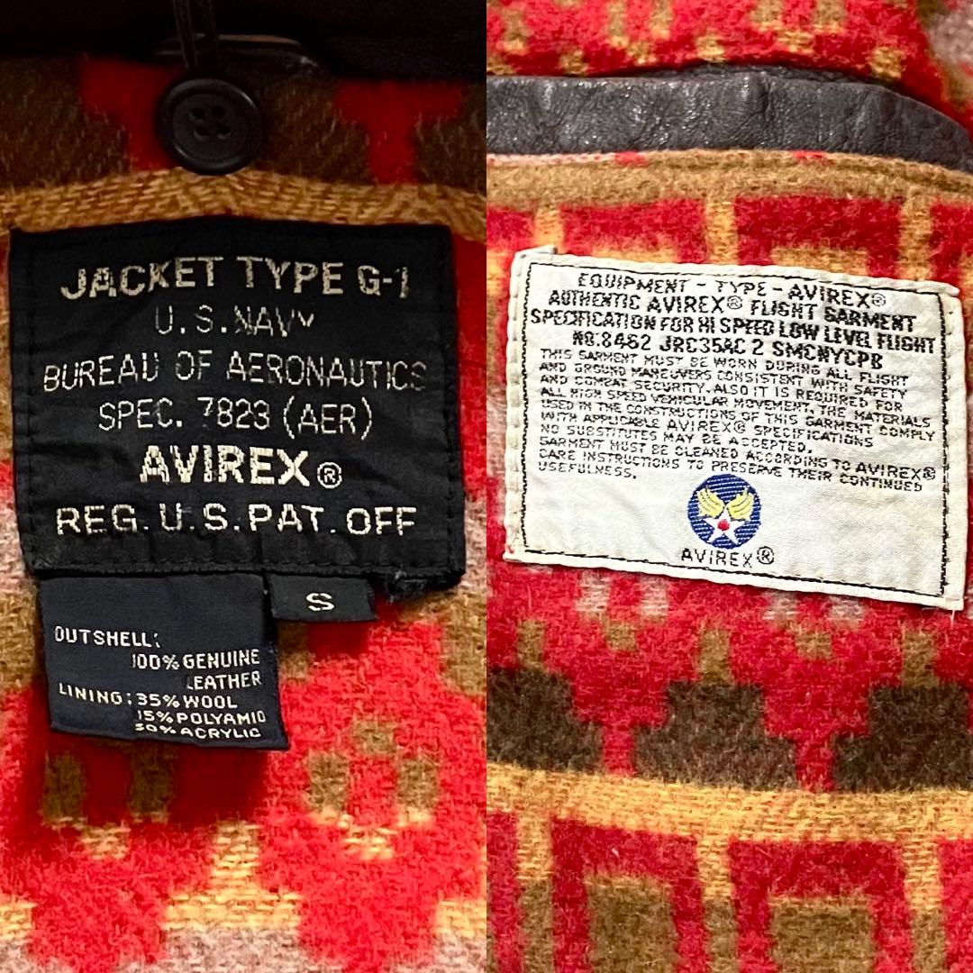 希少✨ AVIREX アヴィレックス G-1 レザー フライトジャケット S