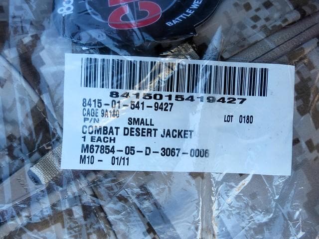 米軍実物　USMC　180S コンバットデザートジャケット S　マーパット　10