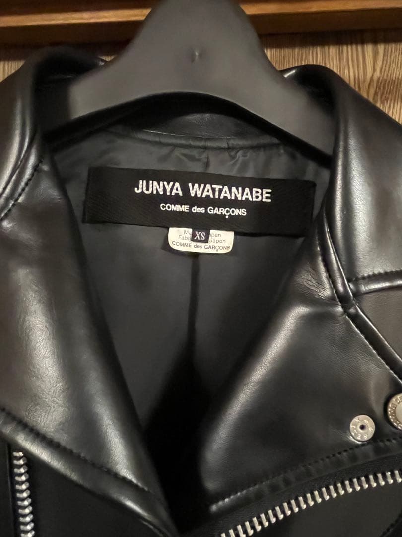 JUNYA WATANABE ライダース レザー ロングコート XS 黒