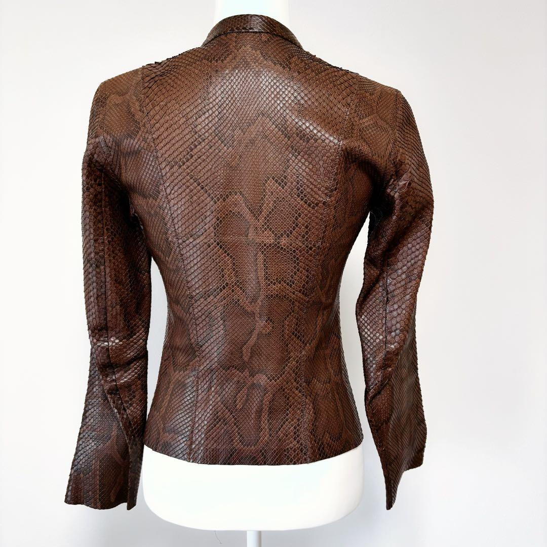 【限定値下げ】希少 アイザックセラム ジャケット ライダース スネーク パイソン