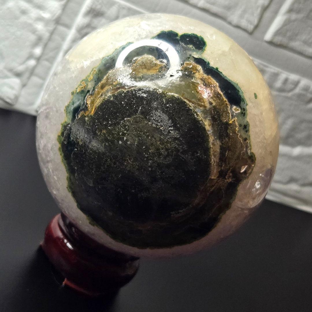 【超希少石/最強品質】アメジスト笑口丸玉＊約939g＊　天然石 置物