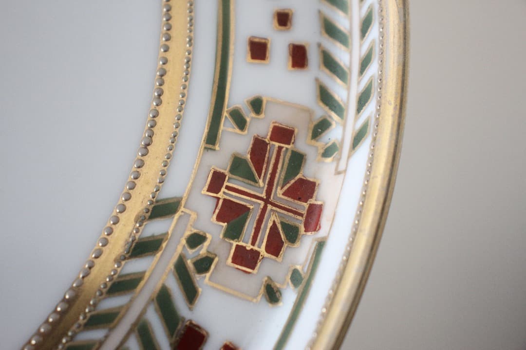 Noritake　オールドノリタケ　金盛り　２４cm　プレート　アールデコ