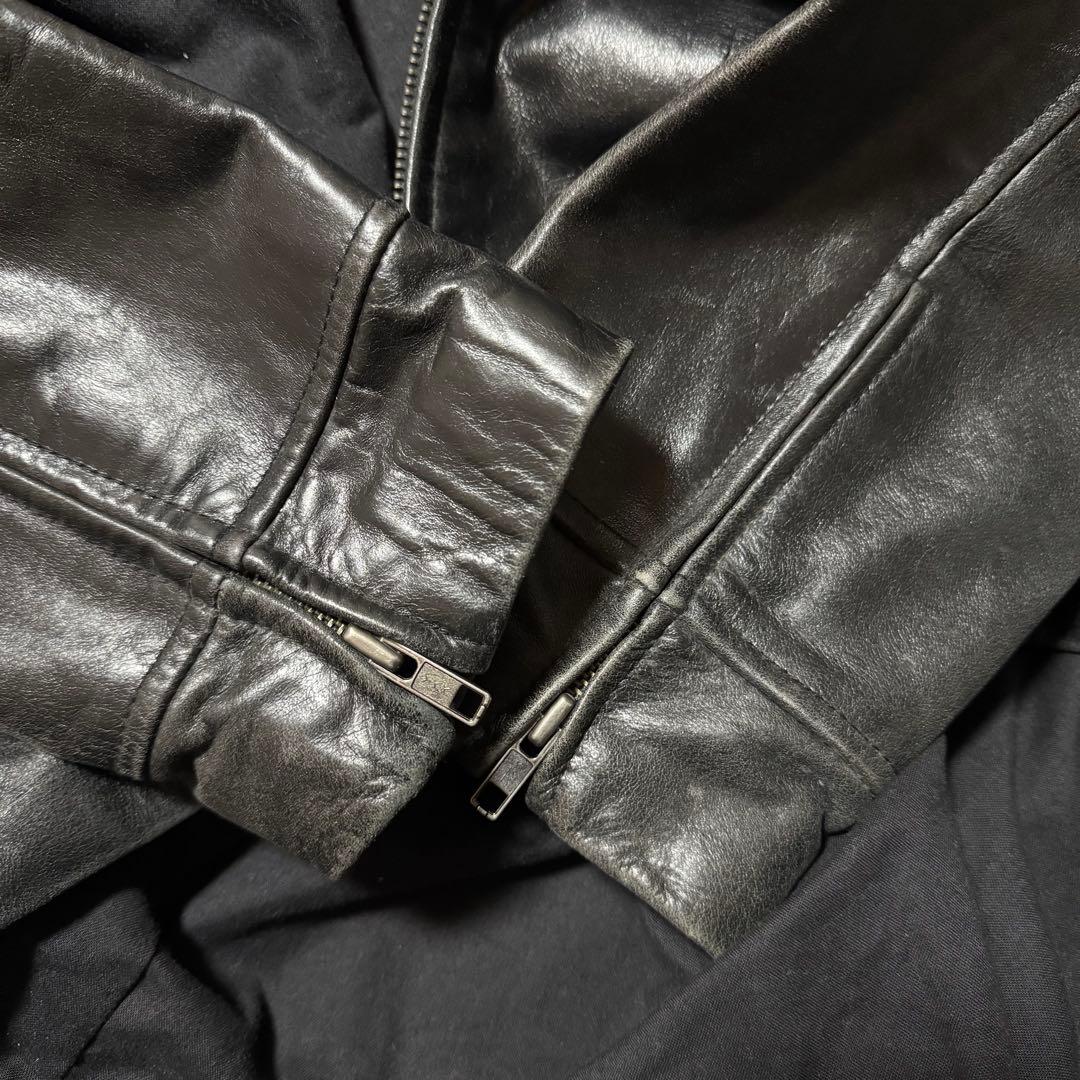 Armani Exchange ビンテージ　レザーライダースジャケット M