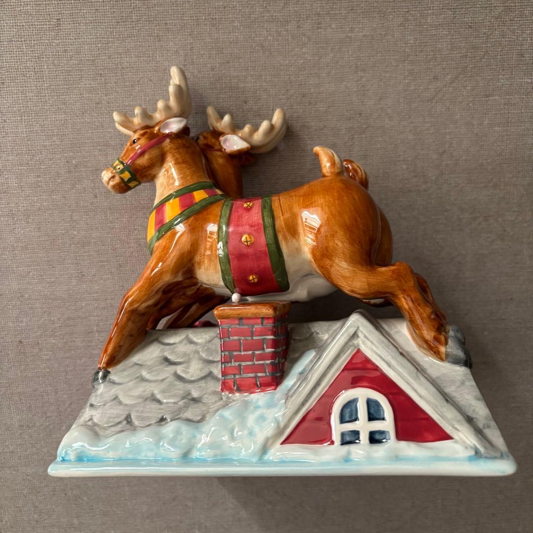 ポートメリオン クリスマス トナカイの靴下掛け ストッキングホルダー