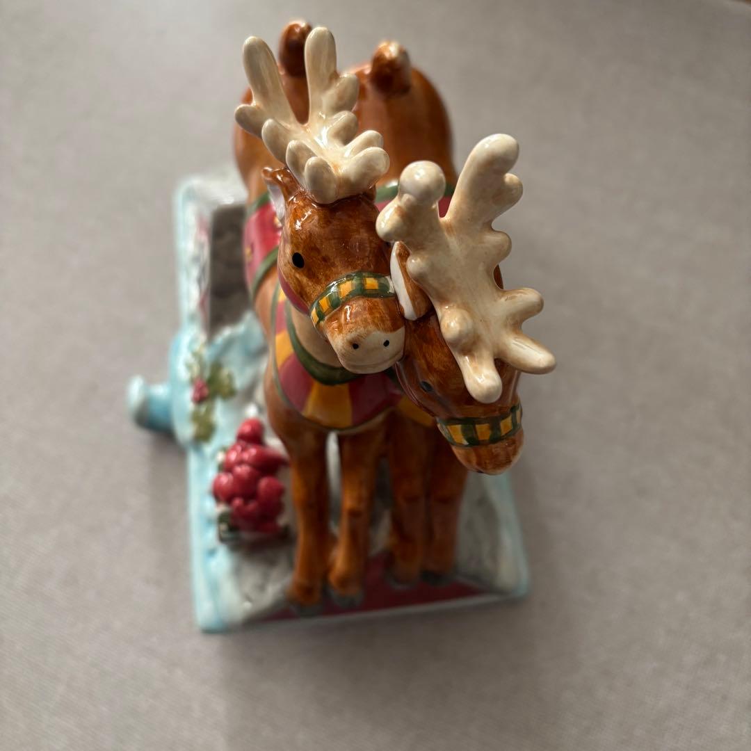 ポートメリオン クリスマス トナカイの靴下掛け ストッキングホルダー