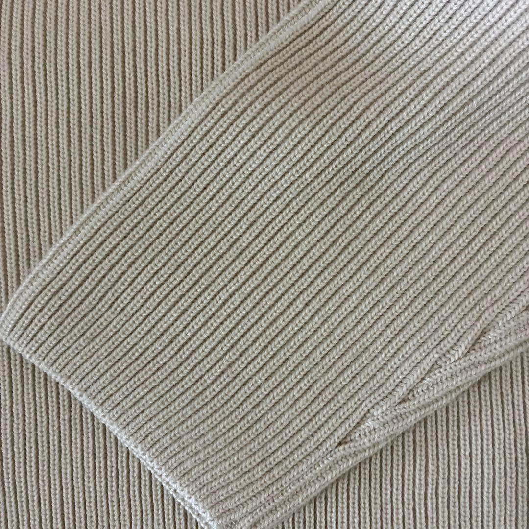 オーラリー　Vネック リブ編み ニット