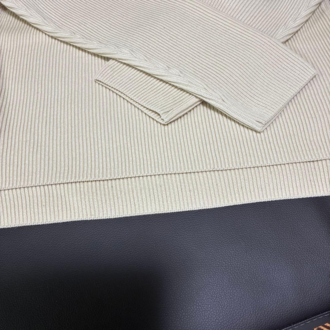 オーラリー　Vネック リブ編み ニット