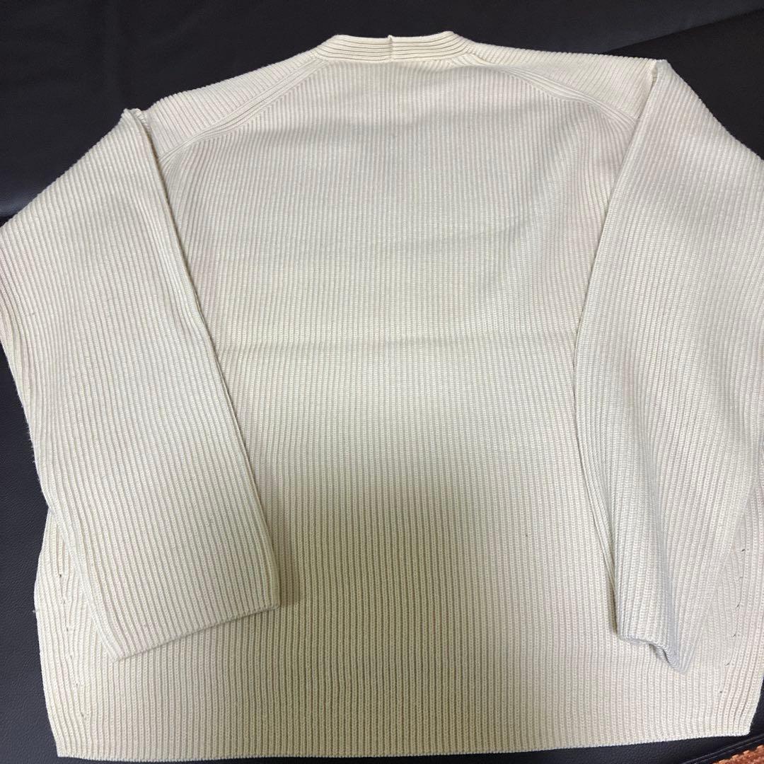 オーラリー　Vネック リブ編み ニット
